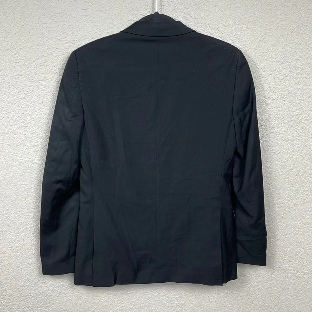 New Soul of London Essential Black Solid Suit Jacket Blazer Stretch Sz 34R